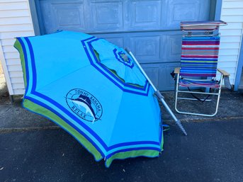 Beach Chair And Umbrella