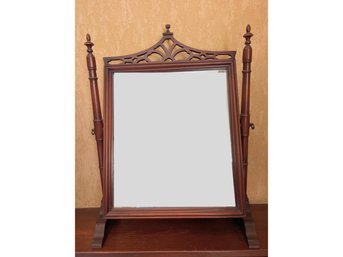 Kindel Vintage Mock Bamboo Framed Dresser Top Mirror