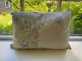 Rectangular Embroidered Toss Pillow