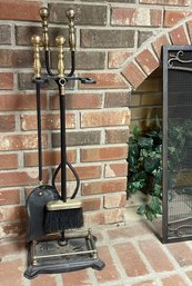 Iron & Brass Fireplace Tools