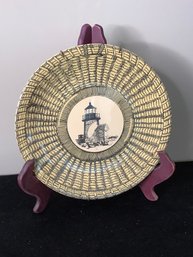 Stafford England Light House Plate And Stand