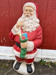 Vintage Santa With Stocking 41' Empire Brand Blow Mold Christmas Lawn Decoration