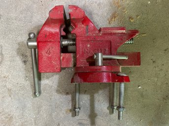 A Bench Vise In Red, 4'