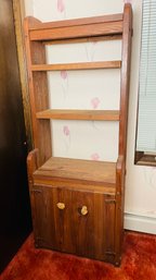 Wood Bakers Rack With Cabinet