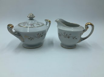 Summit Fine China Creamer And Sugar