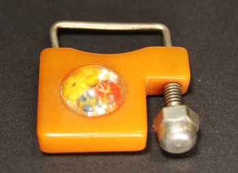 Vintage Butterscotch Bakelite Plastic Key Chain