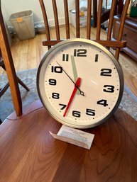 Brushed Chrome Clock