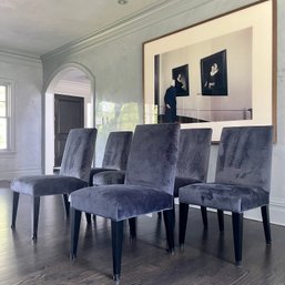 New!  6 Mitchell Gold & Bob Williams - Navy Velvet Dining Side Chairs - Retail $ $5800