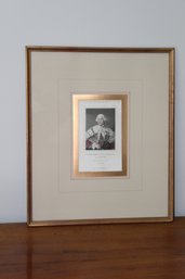 Framed And Matted Antique 1802 Lithograph Of King George III