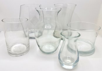 6 Glass Vases