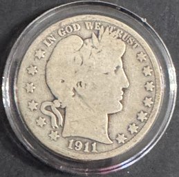 1911 Barber Silver Half Dollar