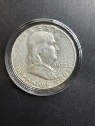 1952 Benjamin Franklin Silver Half Dollar