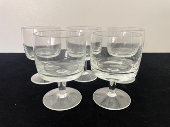 Set Of Retro Stemmed Pedestal Glasses