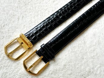 Alligator Belts By Valentino And Neiman Marcus - H