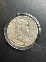 1952-S Benjamin Franklin Silver Half Dollar