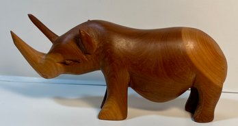 Beautiful Wooden Rhinoceros