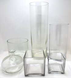 6 Glass Vases