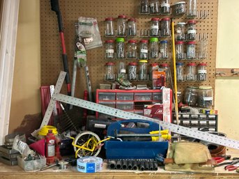 A Large Assortment Of Tools & Hardware Store Items