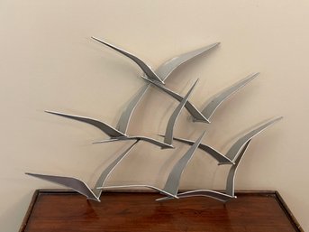 Metal Flock Of Birds Sculpture