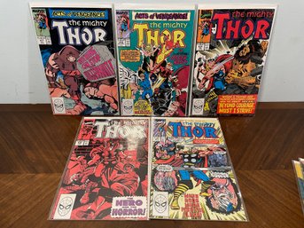 Five Thor Comic Books.