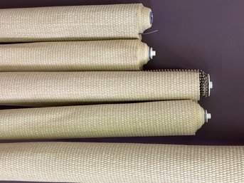 A Matching Set Of Five Woven Roller Shades In Varying Widths From Country Curtains