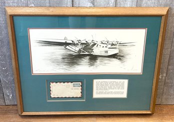 Framed China Clipper By Witkoff - Limited Edition Signed By Pilot