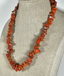 Vintage Genuine Coral Beaded Necklace