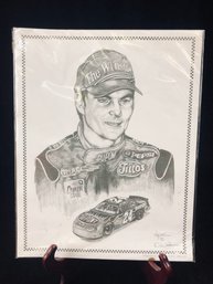 Dale Adkins Art Sketch 11 X 14 NASCAR Jeff Gordon #24