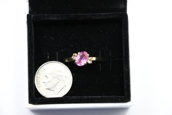 Vintage 10k Pink Sapphire Ring Size 5.25