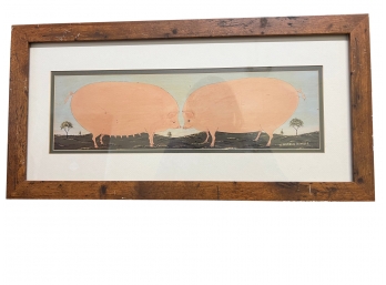 Country Style  Pig Wall Hanging