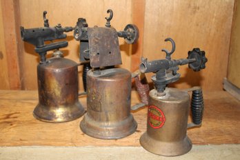 Group Of Three Vintage Torches