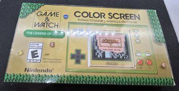 Nintendo Legend Of Zelda Game And Watch In Box- Features Zelda 1, Link To The Past, And 3rd Game Built In!