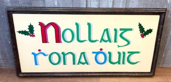 Large Irish Hand Painted Merry Christmas To You Sign
