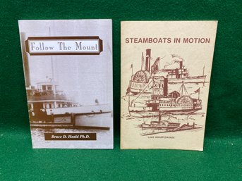 Steamboats In Action. Lake Winnipesaukee And Follow The Mount. 2 Illustrated Soft Cover Books. Yes Shipping.