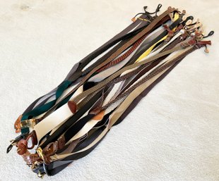 A Large Assortment Of Suspenders And Belts - Large Mens Sizes