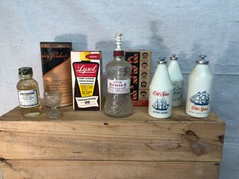 9 Vintage Health & Beauty Aid Bottles/boxes