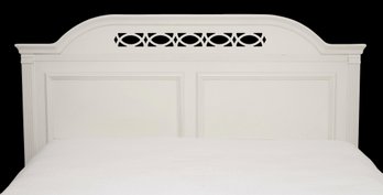 Lexington White Panel Full Size Bed Frame With Fret Cutout