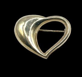 Vintage Sterling Silver Bubble Heart Brooch/pin