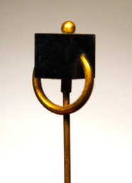 Victorian Gold Filled Black Onyx Doorknocker Stickpin