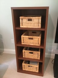 Storage Book Shelf With Baskets #1