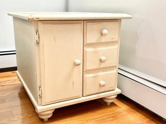 Shabby Chic Style Three Drawer Side Table With Storage