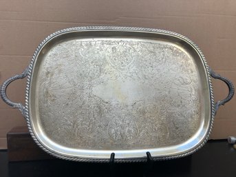 Electroplated On Copper(EPC) Tray - 18 1/4 (not Including Handles) X 13 3/8'