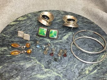 Lot 2 - Assorted Group Of All - STERLING SILVER - 925 Items & Jewelry - Some Vintage - Some Newer -  NICE !