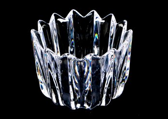 ORREFORS SWEDEN Crystal Fleur Pattern Bowl