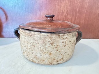 Pottery Glazed Pot With Lid