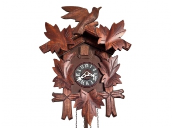 Bavarian Bird In Leaves 8 Day Cuckoo Clock