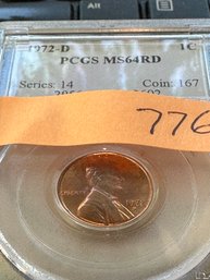 Lincoln Memorial Reverse  1C 1972 D  MS64RD  PCGS