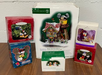 Department 56 Mickey Mouse House & Mickey Mouse Ornaments