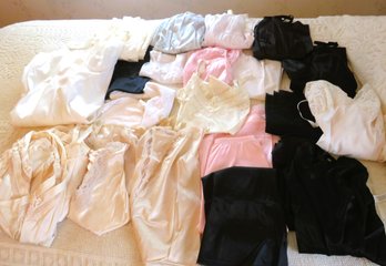 Collection Of Vintage Ladies Half & Full Slips With Camisoles