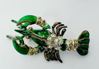 VINTAGE TREMBLER LOBSTER BROOCH - AS IS